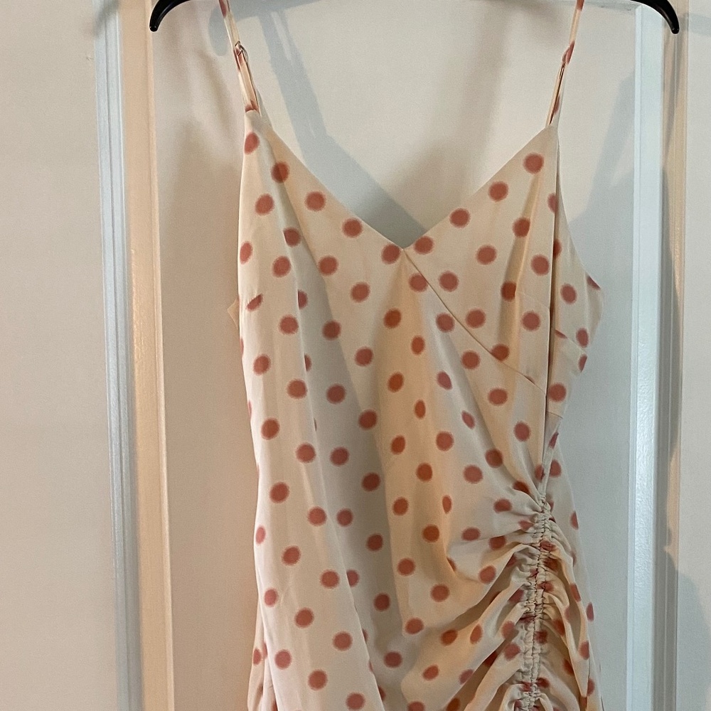 Storia polka dot dot mini slip dress